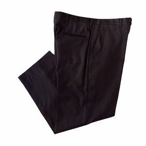 Daniel Cremieux Collection black flat front dress pants lined no cuffs waist 34